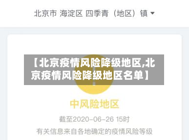 【北京疫情风险降级地区,北京疫情风险降级地区名单】-第2张图片