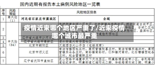 疫情近来哪个地区严重了/近来疫情哪个城市最严重-第2张图片